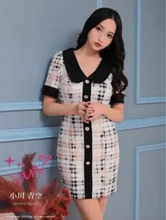 an チェック柄ドレス ストレッチ Mサイズ