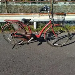 ブリヂストン アルベルト自転車 26インチ 内3速 オートライト レッド