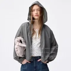 UVカットシアーパーカ　GRAY　L　GU