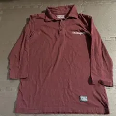 The Stooge & Co. バーガンディ 長袖ポロシャツ