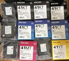 RICOH 41K 41C 41M 41Y インクカートリッジ4色セット（×2） - メルカリ
