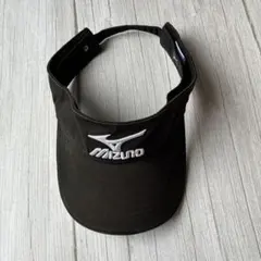 MIZUNO ゴルフ メンズ サンバイザー ブラック ロゴ 軽量 サイズ調整可のサムネイル
