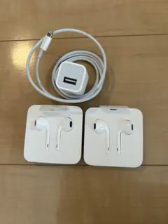 Lightning イヤフォン✖️2,ライトニングケーブルタイプC,プラグ