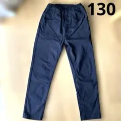 ゴムウエスト ストレートパンツ　黒　130のサムネイル
