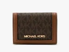 【新品未使用】MICHAEL KORS モノグラム三つ折り財布