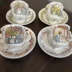 ロイヤルドルトン　春夏秋冬　カップ&ソーサー 4客セット