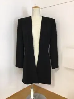 【美品】東京ソワール SOIR DOLCE ジャガード生地 ノーカラージャケット 東京ソワール フォーマルジャケット レディース 母親 ゲスト