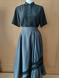 HANAE MORI 蝶々柄 半袖ブラウス