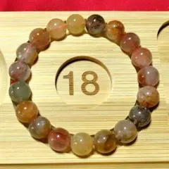 天然石 カラフルルチルブレスレット 11ミリ