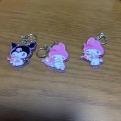 マイメロディ・クロミ アクリルキーホルダー3個セット