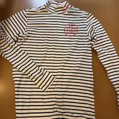 Jack Bunny 長袖 モックネックシャツ ボーダー柄