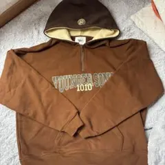 Younger Song ブラウン ジップアップパーカー