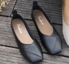 レディース 軽量スクエアトゥシューズ