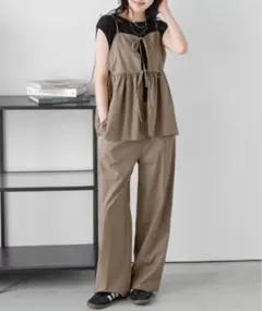 前後2WAYビスチェ×パンツセットアップ