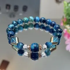 ロイヤルブルータイガーアイ（虎目石）のデザインブレスレット