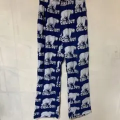 パジャマパンツ　chill out 総柄　熊