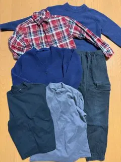 キッズ服セット（長袖シャツ、セーター、パンツ）