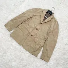 COMME CA ISM テーラードジャケット チェック ベージュ ナチュラル