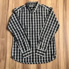 期間限定　値下げ　無印良品　良品　チェックシャツ　 グリーン✖️ネイビー Mサイズ