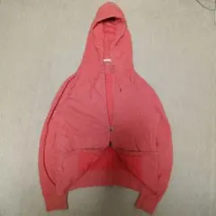 00s OLD UNIQLO 短丈 ダブルジップパーカー ピンク Y2K
