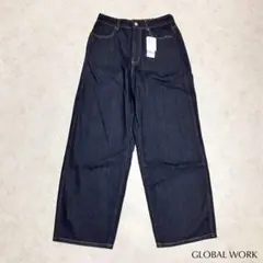 新品タグ付き GLOBAL WORK＊GOODデニムバギーパンツ XL