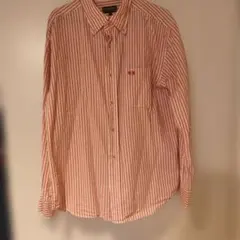 M'GREGOR 赤と白のストライプ シャツ Lサイズ