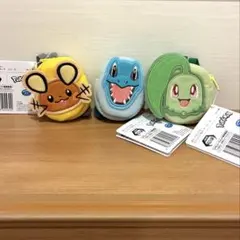 【新品未使用】ポケモン　ミニリュックポーチ　チコリータ、ワニノコ、デデンネ
