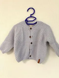 【美品】petit main カーディガン ラベンダー 80cm