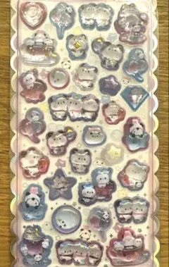 【即日発送】ボンボンドロップシール ぷっくりぷくぷく もちもちパンダ