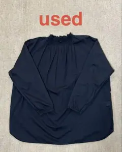 シャーリングネック　ブラウス　Ｌサイズ　used