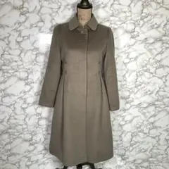 INED　イネド　（9）　カシミヤ100%ロングコート　Aライン　茶系のサムネイル