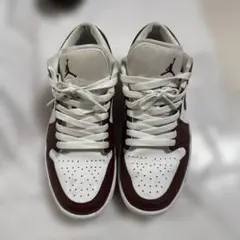 AirJordan ローカットスニーカー ホワイト/ブラウン　24cmNIKE