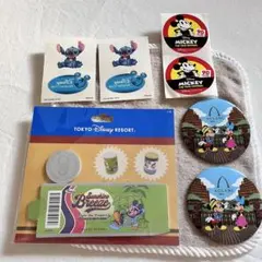 ディズニー、アウラニ 、缶バッジ 、シール、メモ セット