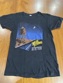80s ニールヤング 1983年ツアーTシャツ シングルステッチ - メルカリ