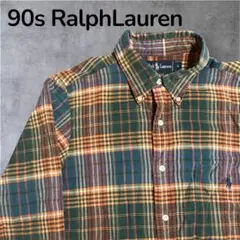 い*様 90s RalphLauren 長袖 チェック シャツ BLAIRE 刺