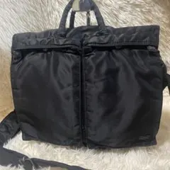 美品　ポーター タンカー 2way ビジネスバッグ　ヘルメット　ブラック A4可