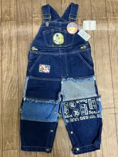 80cm パッチワークオーバーオール BOOPEE 缶バッチ付き