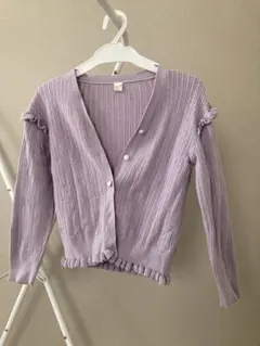 après les cours カーディガン 120 ラベンダー