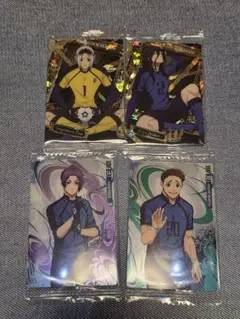 ブルーロック　ウエハース5　カード　我牙丸・蟻生・玲王・時光　4枚セット