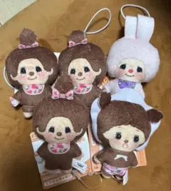 モンチッチ ぬいぐるみちゃーむ　5点セットのサムネイル