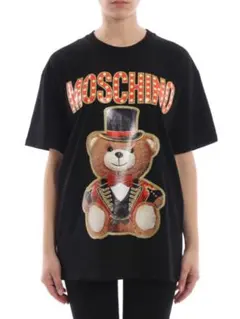 美品 モスキーノ サーカスベア クマ Tシャツ 黒 M オーバーサイズのサムネイル