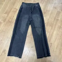 ブラックデニム フリンジ