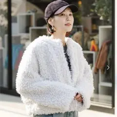 F by ROSSO　プードルボアショートジャケット