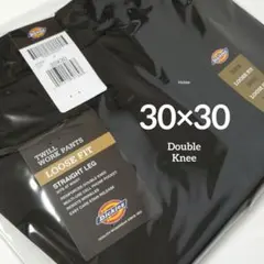 30×30【新品・未使用】ディッキーズ　ダブルニー　85283　・BLACK・
