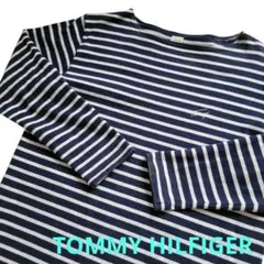 TOMMY HILFIGER ボーダー カットソー ネイビー Lのサムネイル