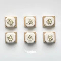 消しゴムはんこ　6点セット　ハンドメイド