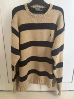 美品　ラルフローレン　ニット　セーター　コットン１００％　ボーダー柄