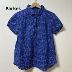 Parkes パーク　ドット柄半袖レギュラーカラーシャツのサムネイル