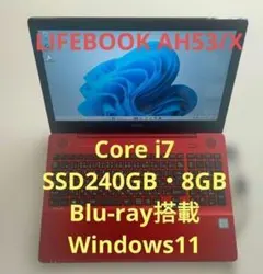 富士通 UH90/M レッド Corei5 6GB SSD タッチパネル - メルカリ