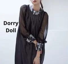 【Dorry Doll】ジャガードデザインシアードレス　ブラック　黒のサムネイル